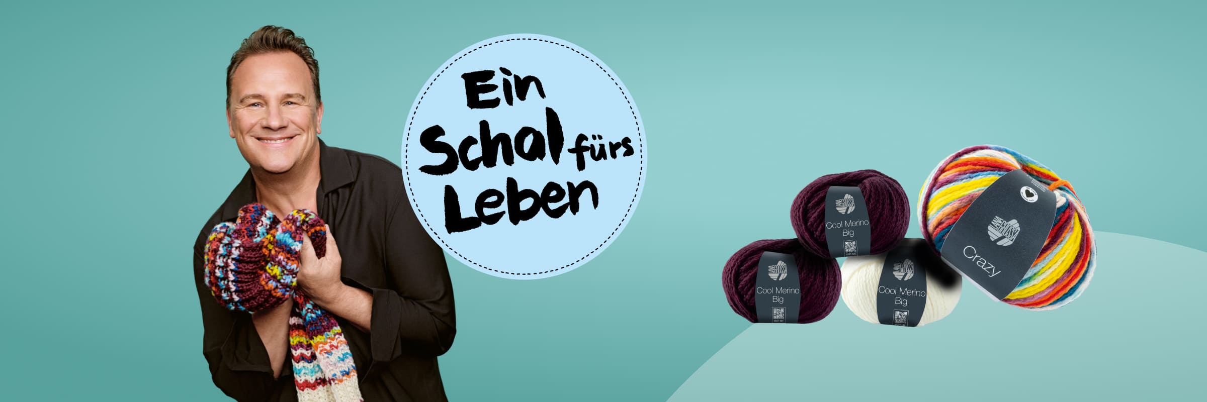 Werbebanner von Lieblingsgarn: Ein Schal fürs Leben